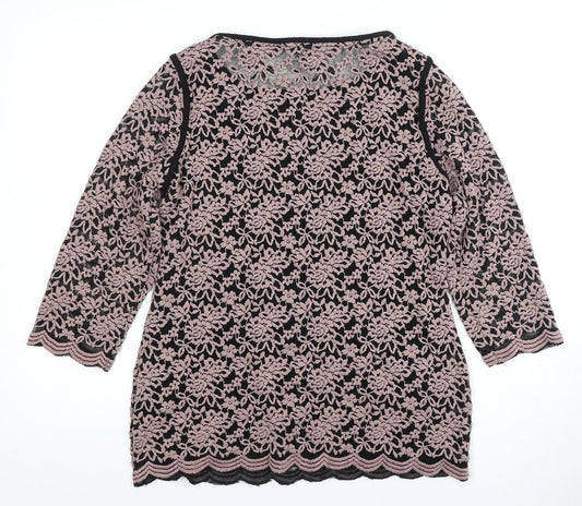 Womens UK Size 14 Per Una Pink Basic Blouse
