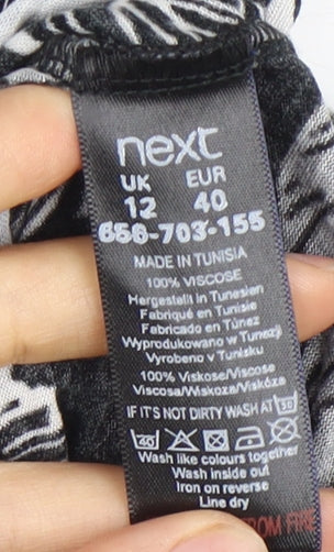 Womens UK Size 12 NEXT Black Basic Blouse