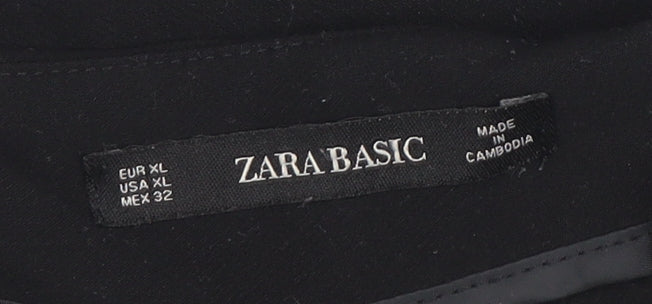 Zara Basic Women's Black Trousers XL - Elegant and Versatile