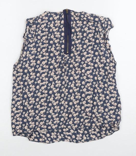 Womens UK Size 12 Topshop Blue Basic Blouse