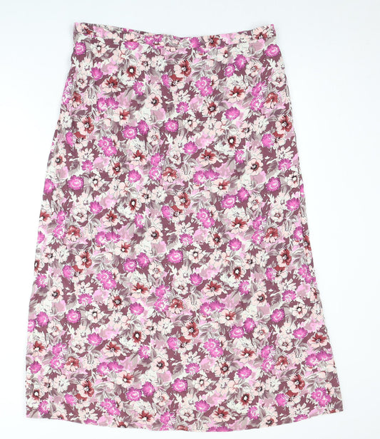 M&Co Women's Multicoloured Floral Skirt Size 20