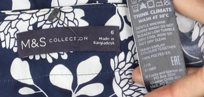 Womens UK Size 10 Marks and Spencer Blue Basic Blouse