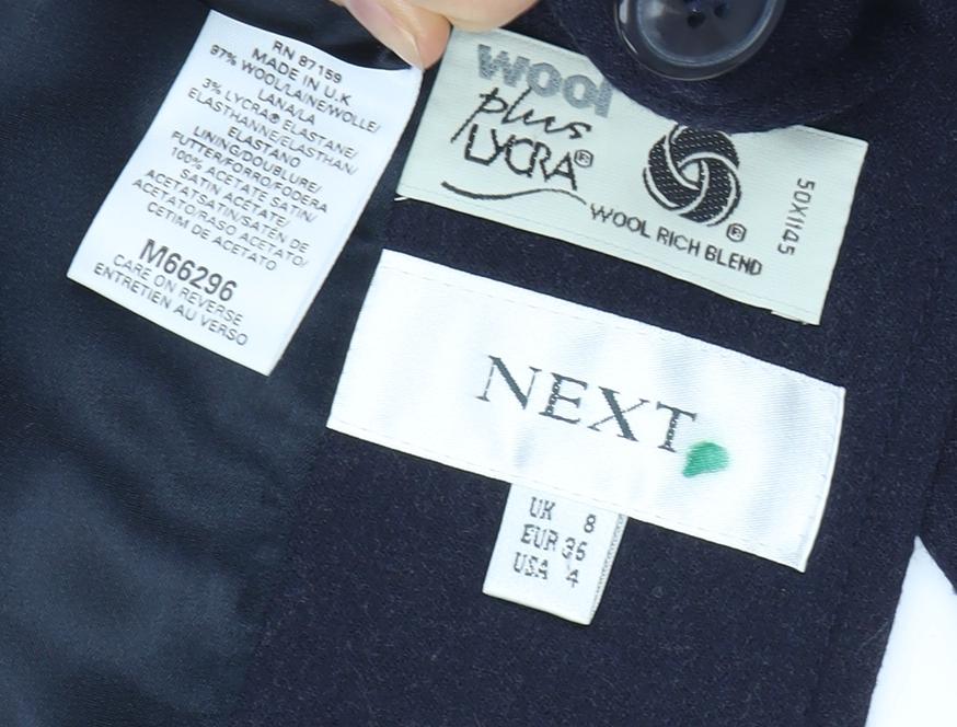 Next Women's Black Suit Jacket Size 8 Wool Blend