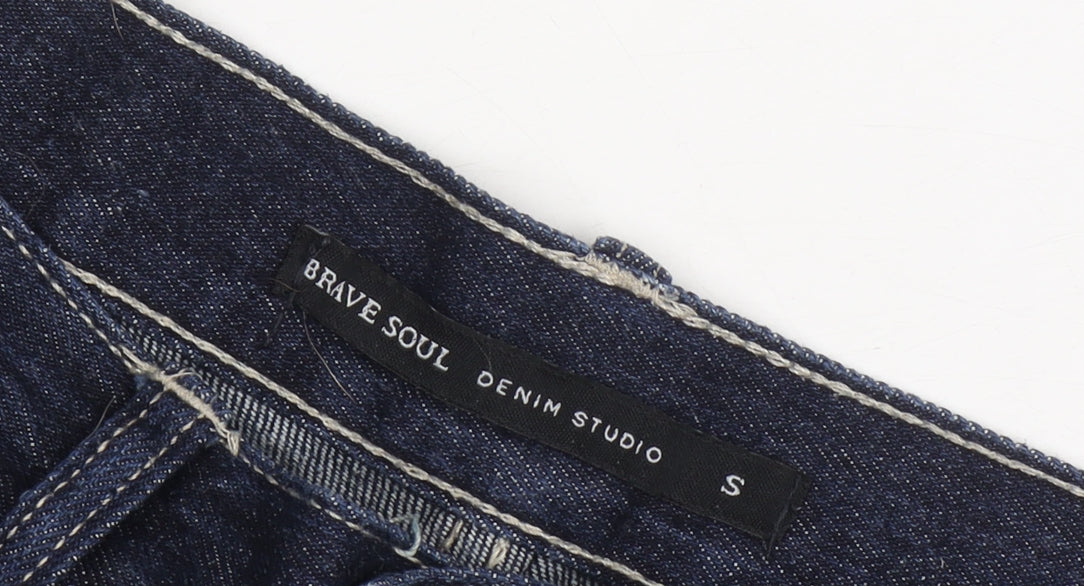 Brave Soul Men's Blue Denim Shorts, Size S, Casual Style