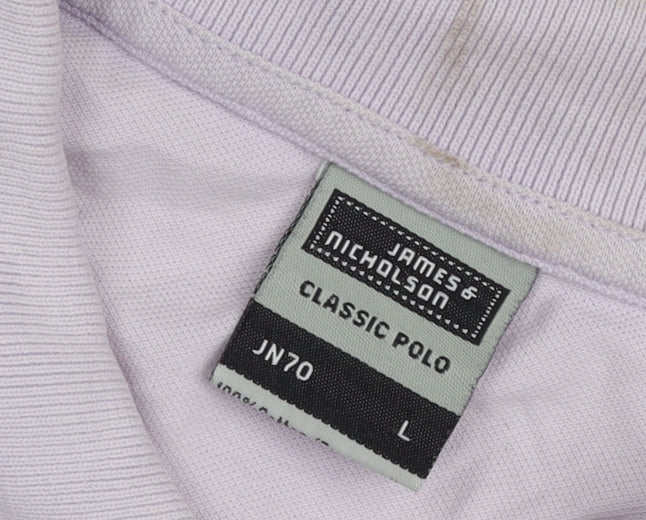 James & Nicholson Men's Purple Classic Polo L Short Sleeve