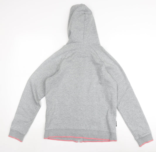 Adidas Women's Grey Full Zip Hoodie XS Lightweight