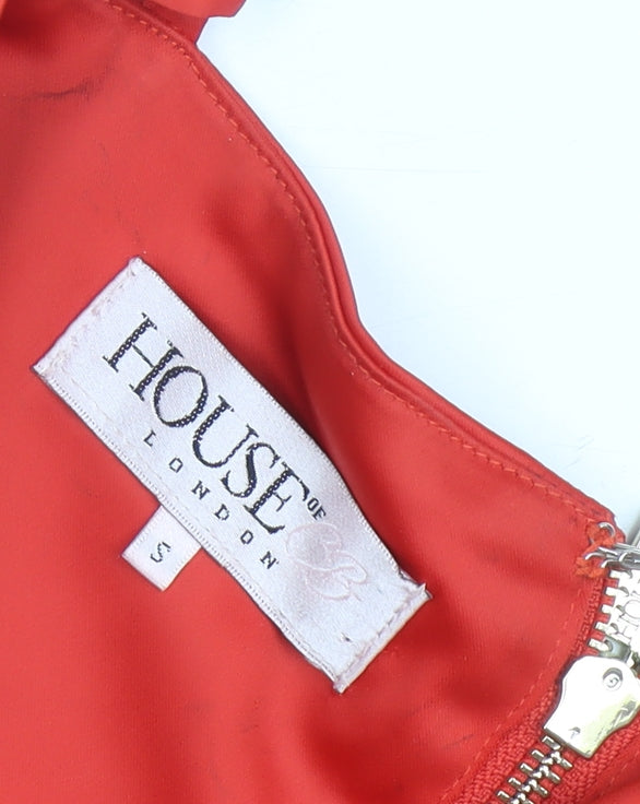 House of London Women's Red Fit & Flare Dress