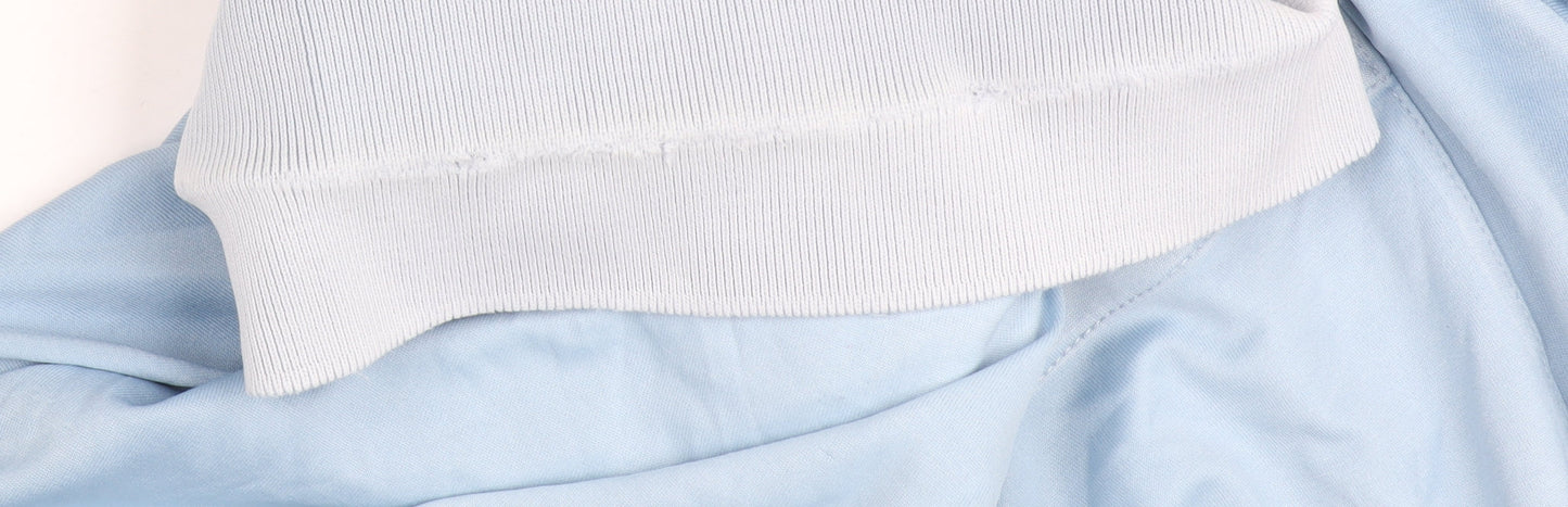 Gabicci Men's Blue Polo Shirt M Short Sleeve 1/4 Zip