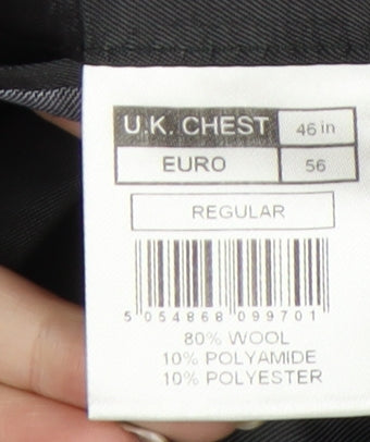 Mens UK Size 46 Ben Sherman Regular Grey Suit Jacket
