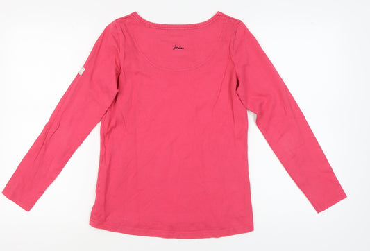 Womens UK Size 8 Joules Pink Basic T-Shirt
