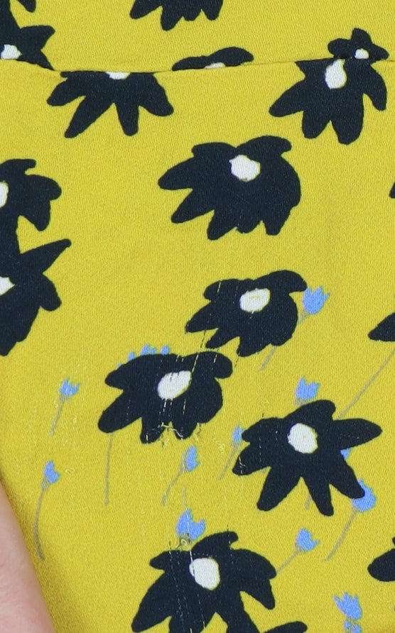 Womens UK Size 6 Jigsaw Yellow Wrap Blouse