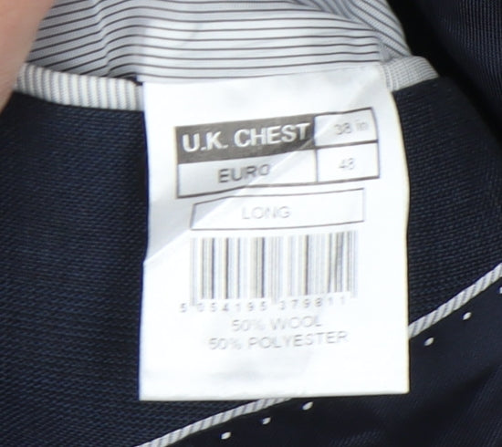 Mens UK Size 38 Pierre Cardin Regular Blue Suit Jacket