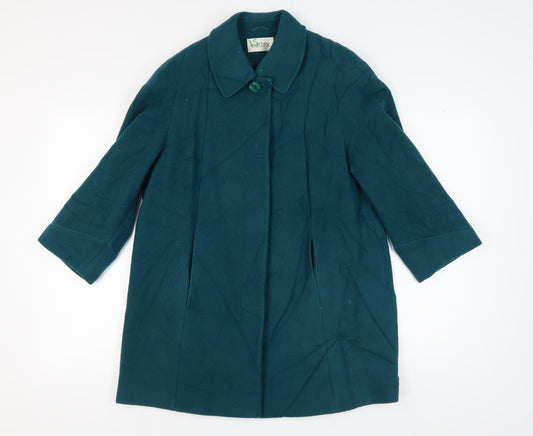 Womens UK Size 10 Eastex Green Overcoat