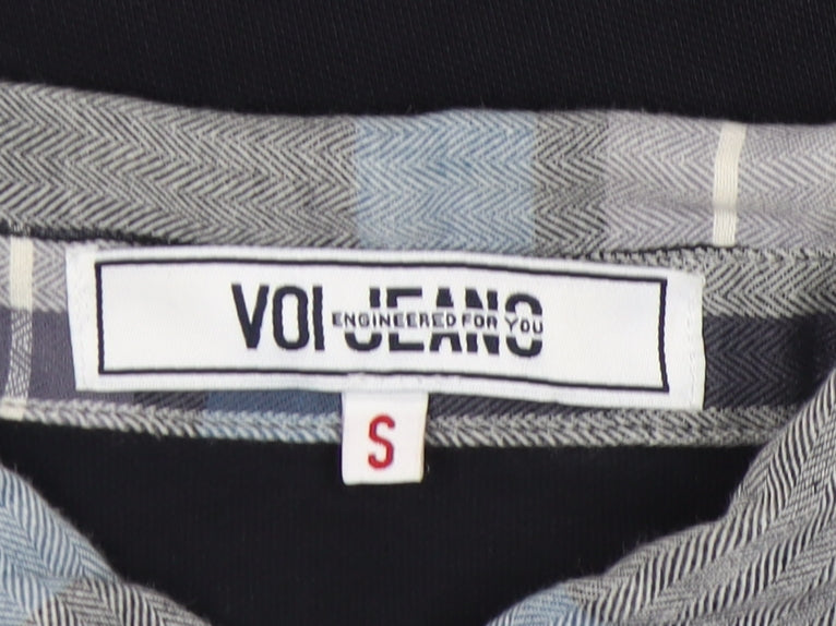 Voi Jeans Men's Black Polo Shirt Size S, Button-Down