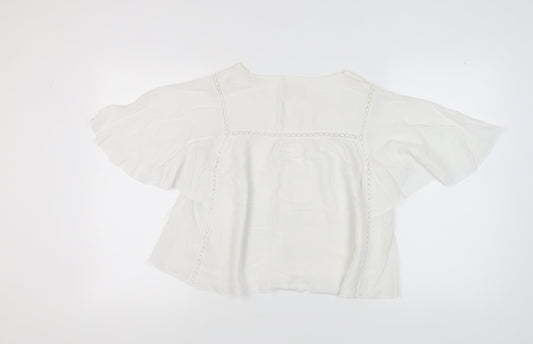 Hush Women's White Viscose Blouse Size 10
