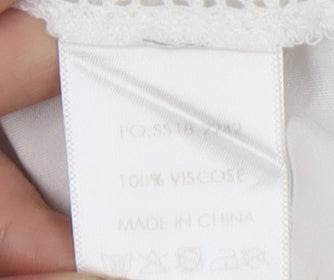 Hush Women's White Viscose Blouse Size 10