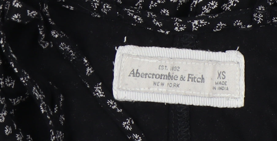 Abercrombie & Fitch Womens Black XS Floral Slip Dress