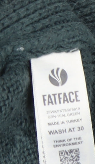 Womens UK Size 8 Fat Face Green Pullover Jumper