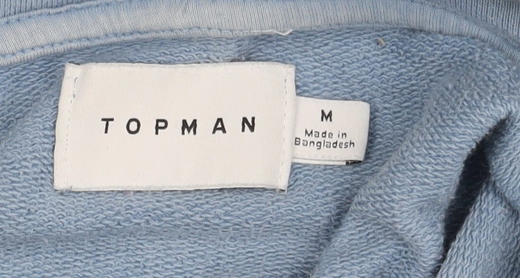 Topman Men's Blue Pullover Hoodie M