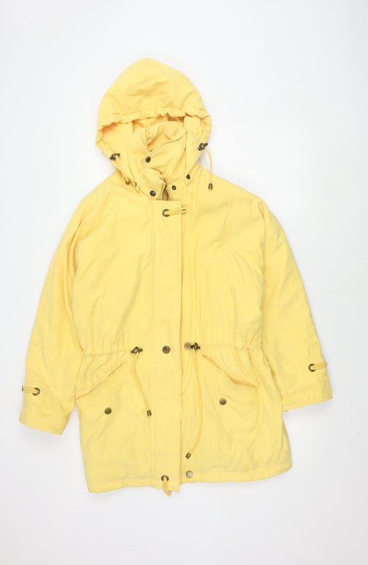 Womens UK Size S Cloud Nine Yellow Parka Coat