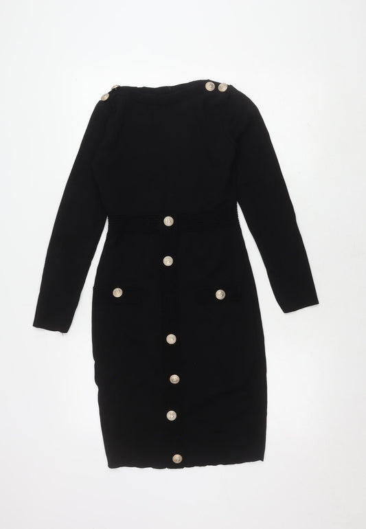 Allyson Black Sheath Dress Women S Long Sleeve