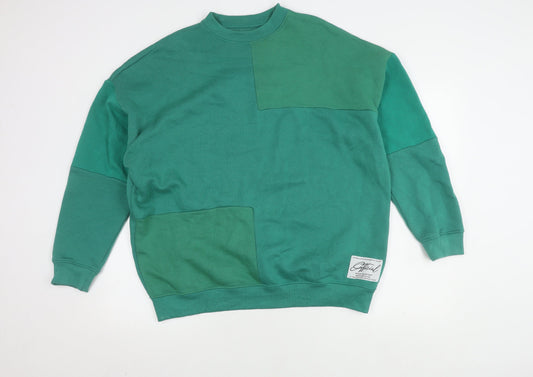 Womens UK Size M Boohoo Green Pullover Jumper