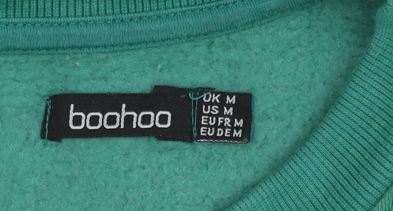 Boohoo Women's Green Pullover Jumper, M, Long Sleeve