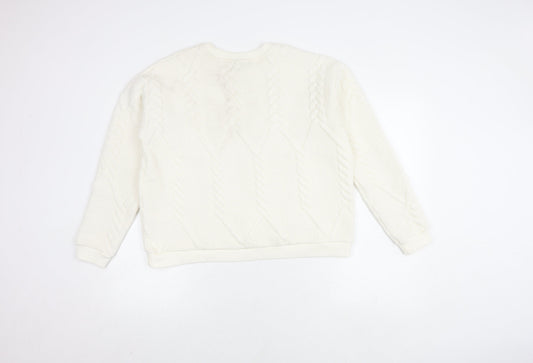 Womens UK Size L Zara Ivory Pullover Jumper
