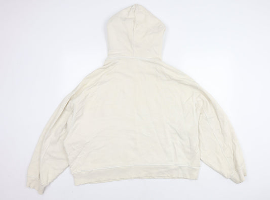 H&M Unisex Ivory Medium Cotton Hoodie Pullover