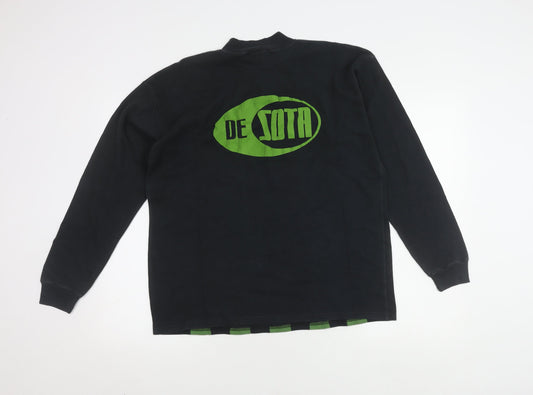 Topman Men's Black Mock Neck Pullover Jumper S