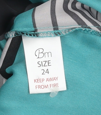 Womens UK Size 24 BM Multicoloured Basic Blouse