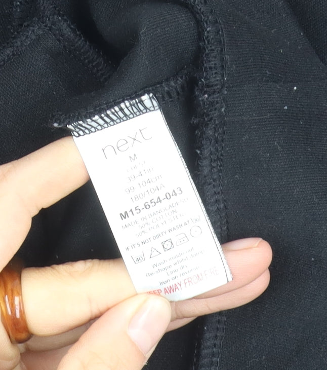 Mens UK Size M NEXT Black Henley Sweatshirt