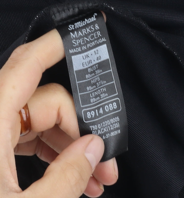 Marks and Spencer Black Sheath Dress, Size 12