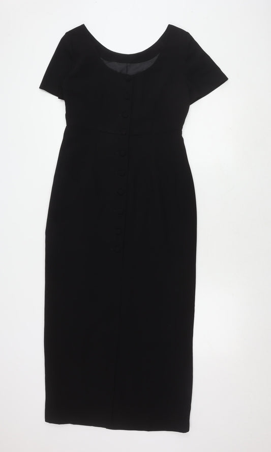 Next Women's Black Short Sleeve Dress - UK 12