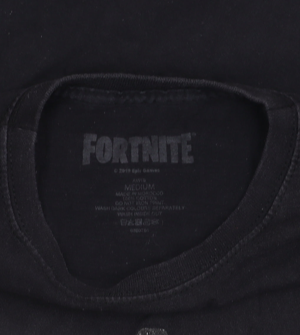 Fortnite Boys Black T-Shirt Medium Graphic Casual