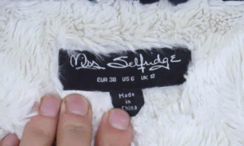 Womens UK Size 10 Miss Selfridge Blue Parka Coat