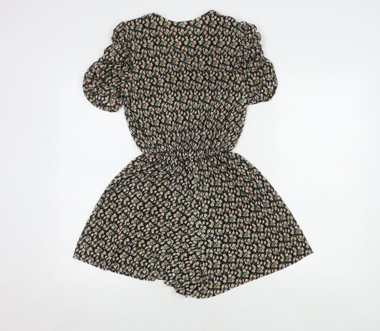 River Island Women's Floral Playsuit Multicoloured Size 6