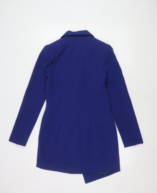 PrettyLittleThing Women's Blue Double-Breasted Blazer