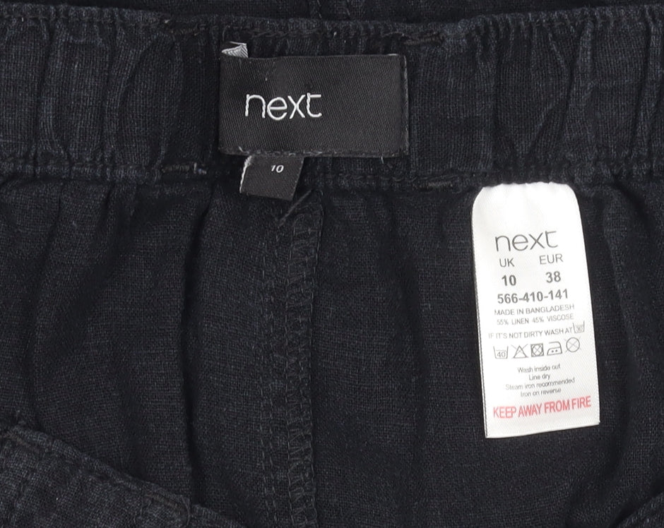 Next Women’s Black Linen Pencil Skirt, Size 10