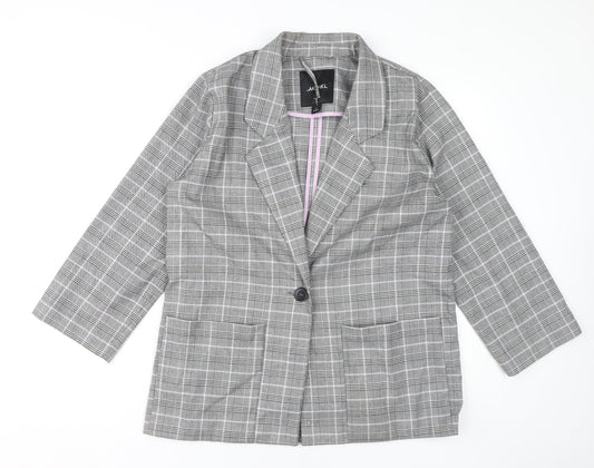Womens UK Size S Monki Grey Basic Jacket