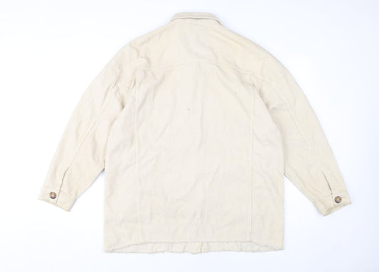 Unisex Adults UK Size S Stradivarius Beige Basic Jacket