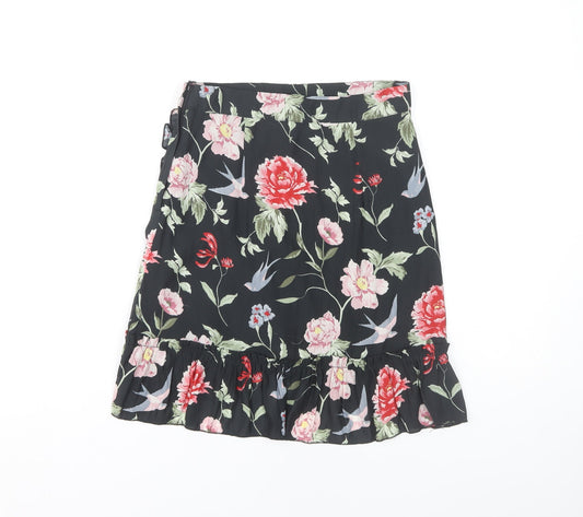 H&M Women's Floral A-Line Knee Length Skirt, Size 8