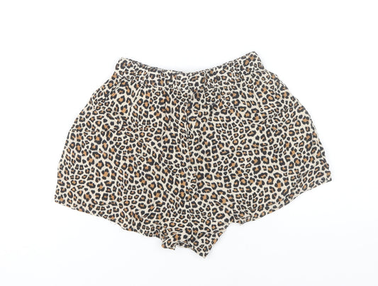 H&M Women's Multicoloured Animal Print Shorts Size 6