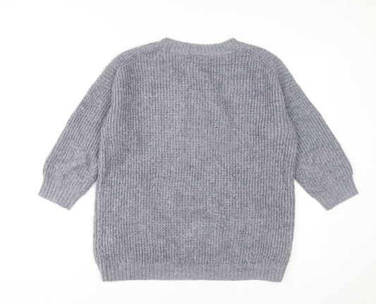 Womens UK Size 10 Warehouse Grey Pullover Jumper