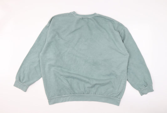 Topman Men's Green Pullover Sweatshirt, Size L