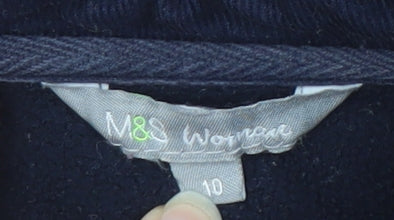 Womens UK Size 10 Marks and Spencer Blue Quilted Coat