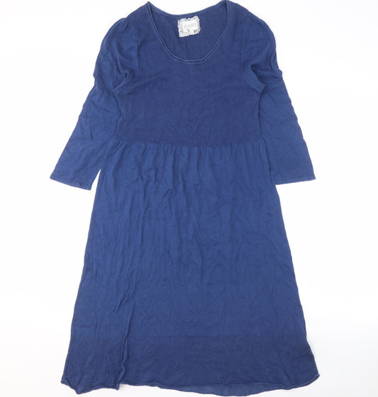 Additional front view of Kaliko Women's Blue Midi Dress, size 10