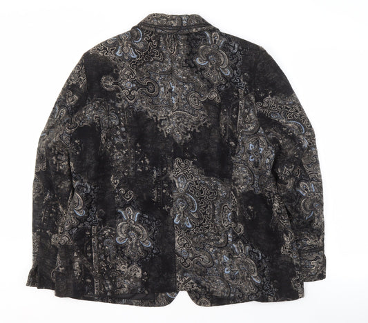 Marks and Spencer Women’s Black Paisley Blazer Size 12
