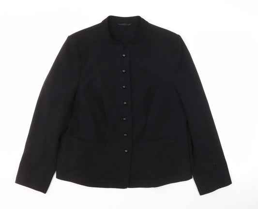 Womens UK Size 16 EWM Regular Black Blazer