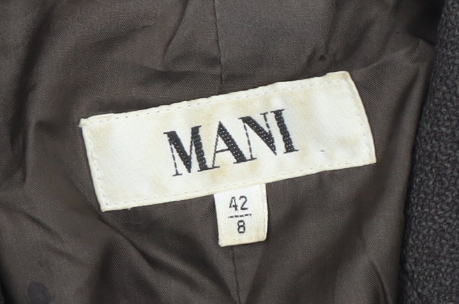 Mani Women's Brown Blazer, UK 14, Notch Lapel, Four-Button